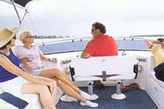 Aft deck of the Fairway 36 motor cruiser